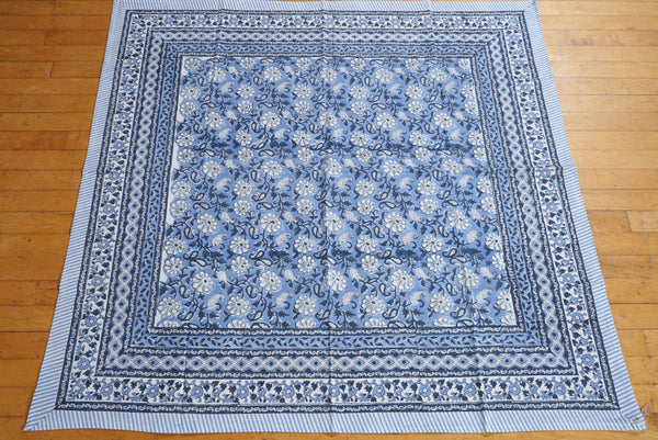 Block Printed Cotton Table Cover - 110 x 110 cms
